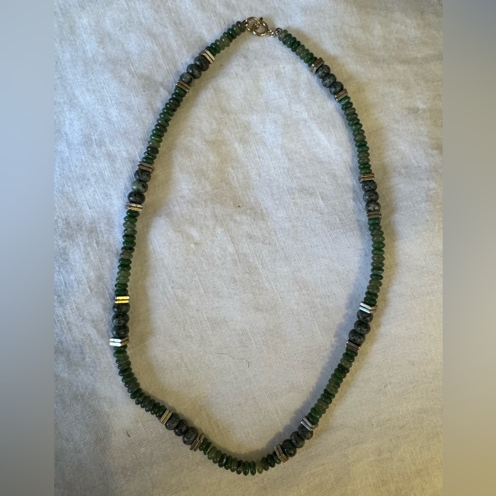 Stella & Dot Charlotte Gemstone Necklace Malachite